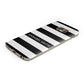 Personalised Black Striped Name or Initials Protective Samsung Galaxy Case Angled Image