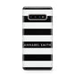 Personalised Black Striped Name or Initials Protective Samsung Galaxy Case