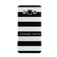 Personalised Black Striped Name or Initials Samsung Galaxy A3 Case
