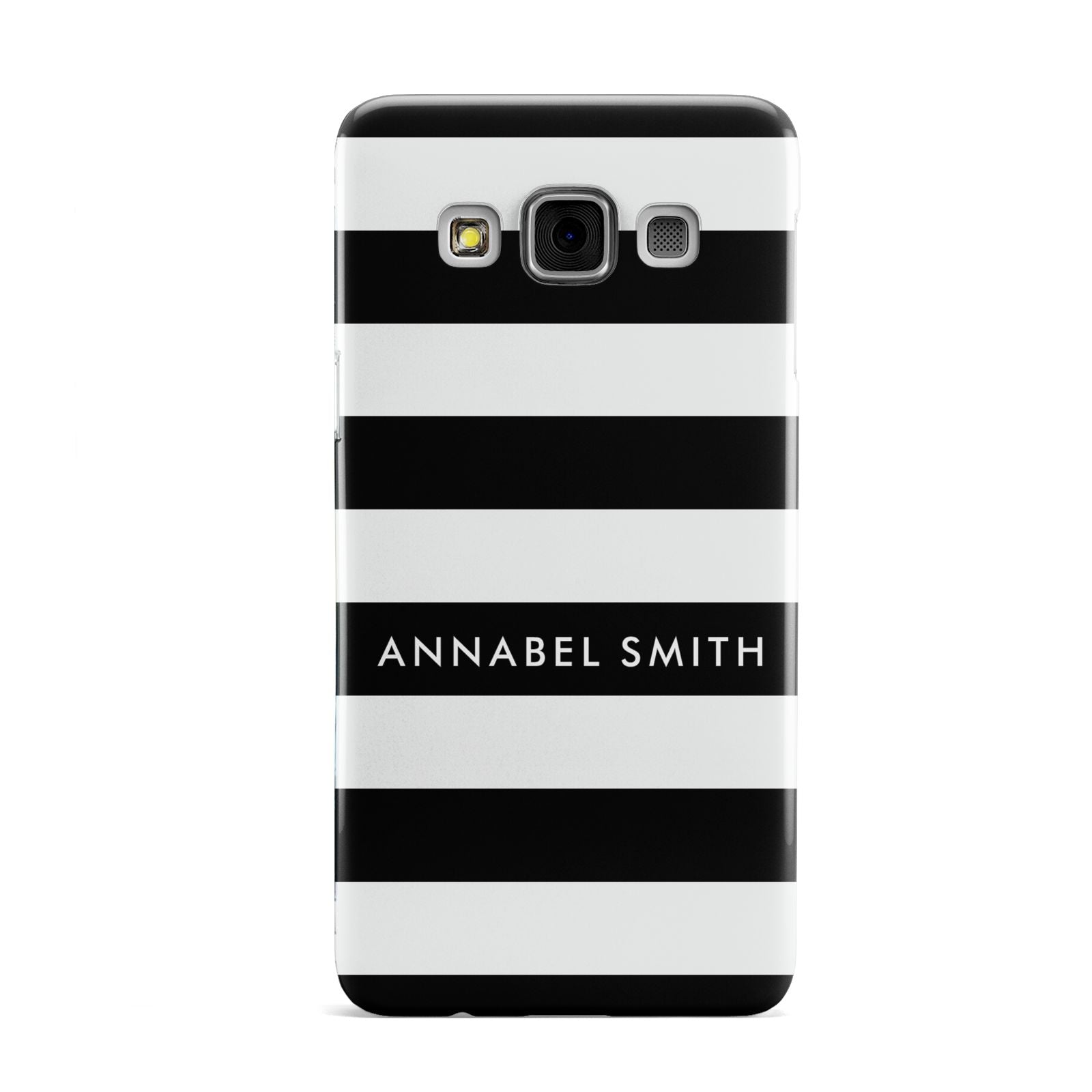 Personalised Black Striped Name or Initials Samsung Galaxy A3 Case
