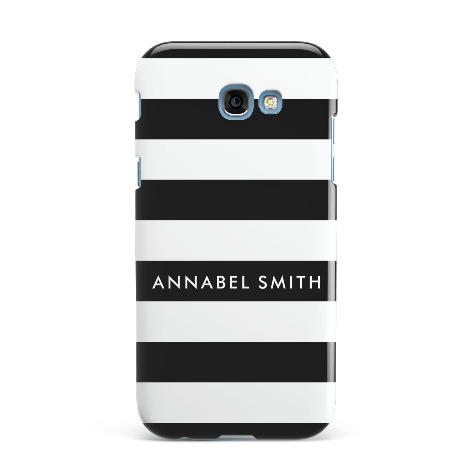 Personalised Black Striped Name or Initials Samsung Galaxy A7 2017 Case