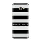 Personalised Black Striped Name or Initials Samsung Galaxy A8 2016 Case