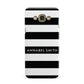 Personalised Black Striped Name or Initials Samsung Galaxy A8 Case