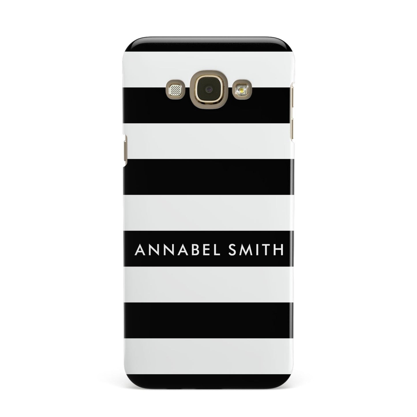 Personalised Black Striped Name or Initials Samsung Galaxy A8 Case