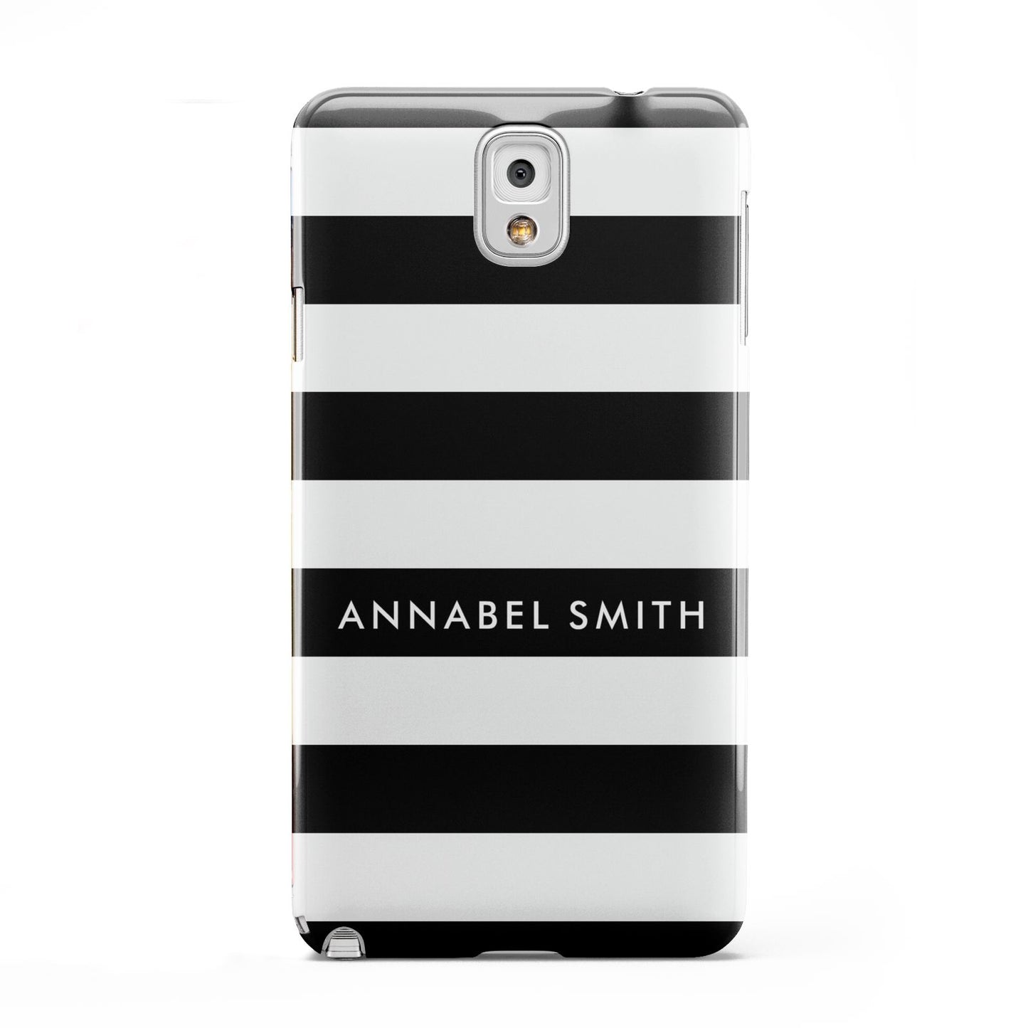 Personalised Black Striped Name or Initials Samsung Galaxy Note 3 Case