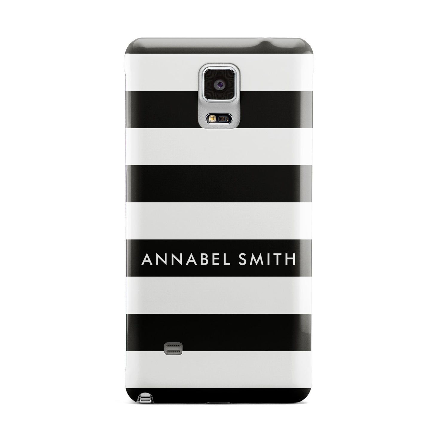 Personalised Black Striped Name or Initials Samsung Galaxy Note 4 Case