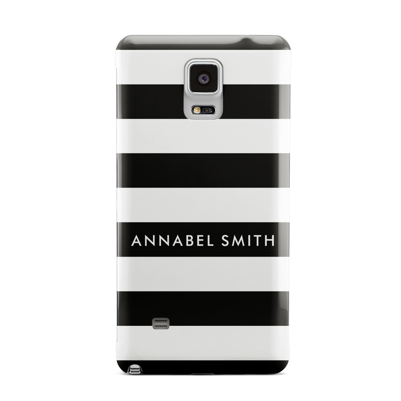 Personalised Black Striped Name or Initials Samsung Galaxy Note 4 Case