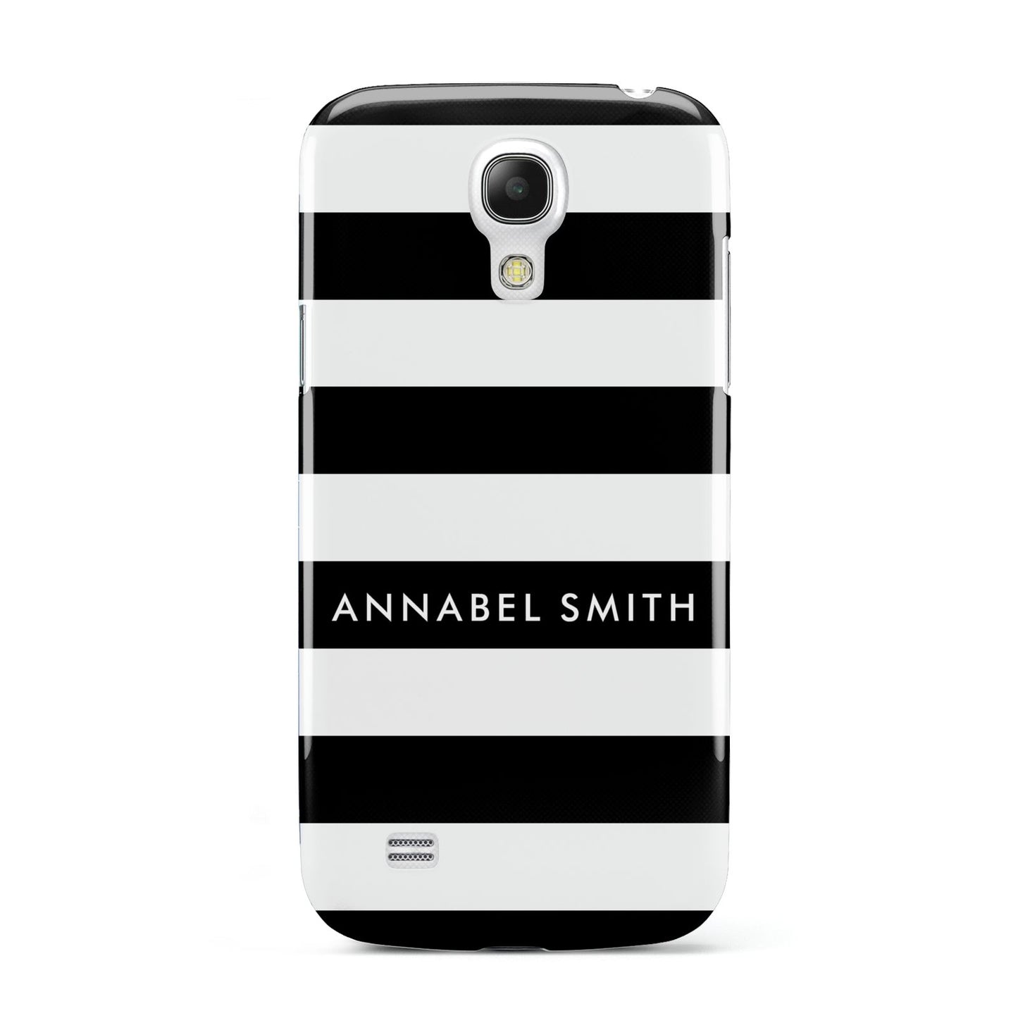 Personalised Black Striped Name or Initials Samsung Galaxy S4 Mini Case