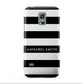 Personalised Black Striped Name or Initials Samsung Galaxy S5 Mini Case