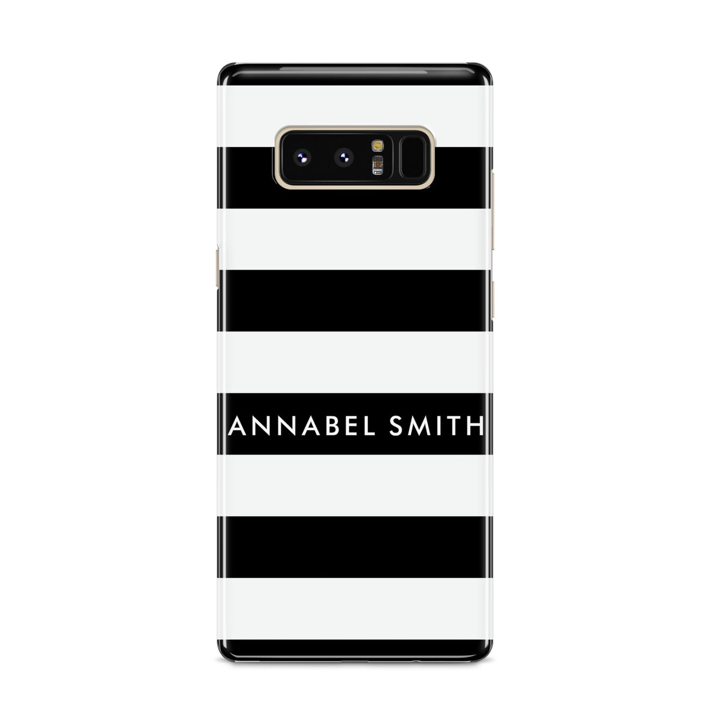 Personalised Black Striped Name or Initials Samsung Galaxy S8 Case