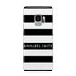 Personalised Black Striped Name or Initials Samsung Galaxy S9 Case