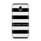 Personalised Black Striped Name or Initials Samsung J5 2017 Case