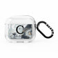 Personalised Black Swirl Marble Text AirPods Clear Case 3rd Gen