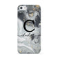 Personalised Black Swirl Marble Text Apple iPhone 5 Case