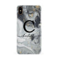Personalised Black Swirl Marble Text Apple iPhone Xs Max 3D Snap Case