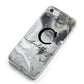 Personalised Black Swirl Marble Text iPhone 8 Bumper Case on Silver iPhone Alternative Image