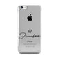 Personalised Black Text Transparent Apple iPhone 5c Case