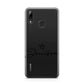 Personalised Black Text Transparent Huawei Y7 2019