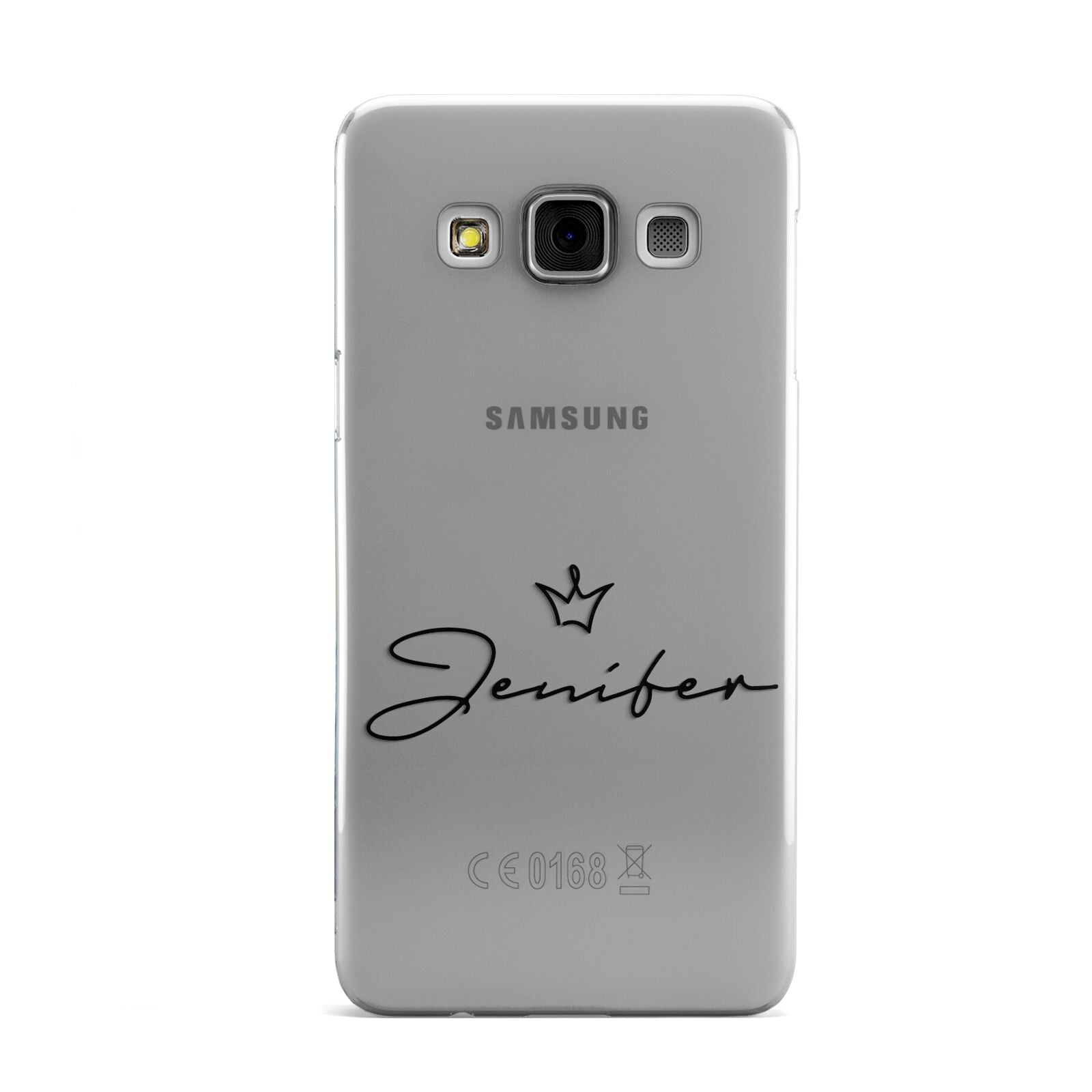 Personalised Black Text Transparent Samsung Galaxy A3 Case