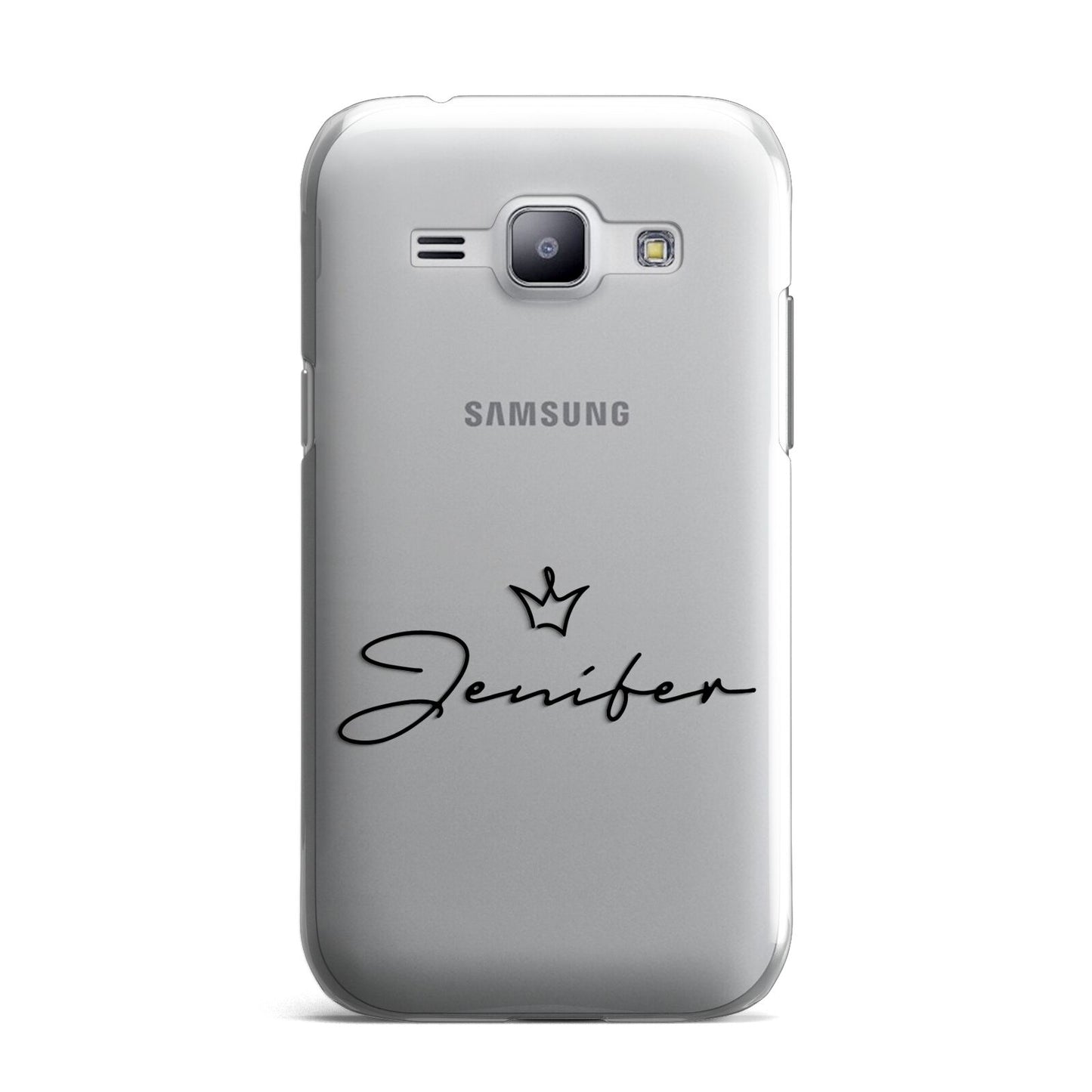 Personalised Black Text Transparent Samsung Galaxy J1 2015 Case
