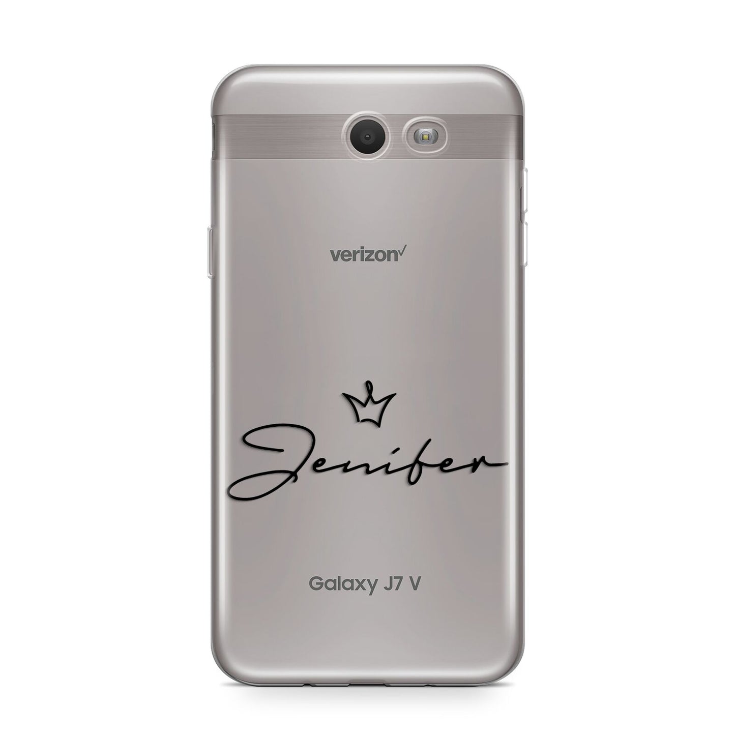 Personalised Black Text Transparent Samsung Galaxy J7 2017 Case