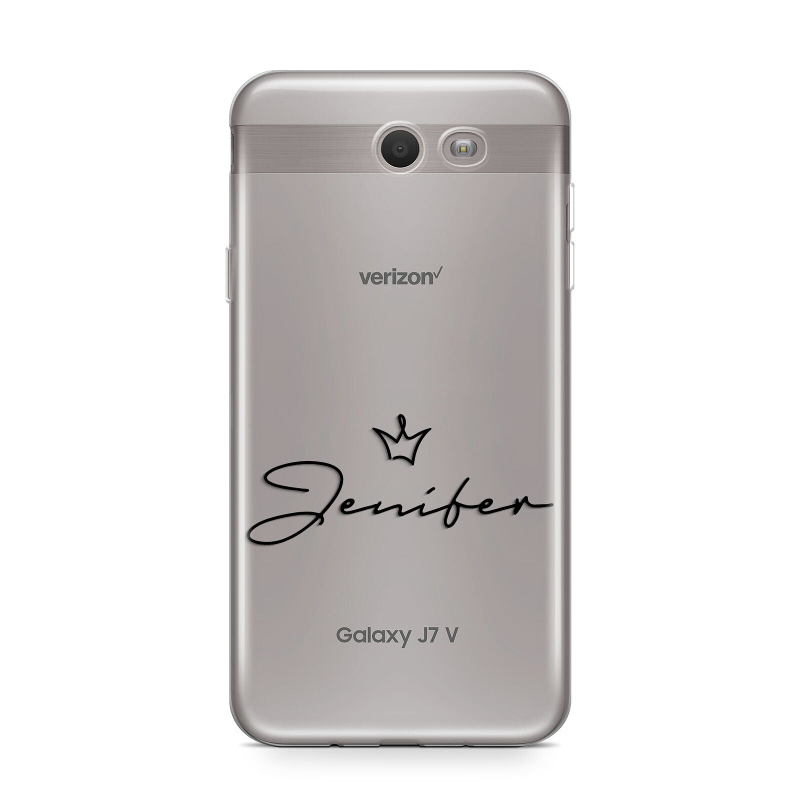 Personalised Black Text Transparent Samsung Galaxy J7 2017 Case