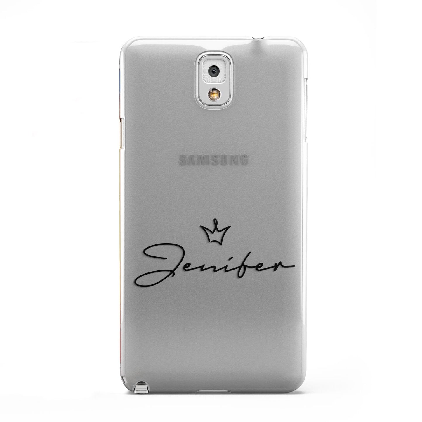 Personalised Black Text Transparent Samsung Galaxy Note 3 Case
