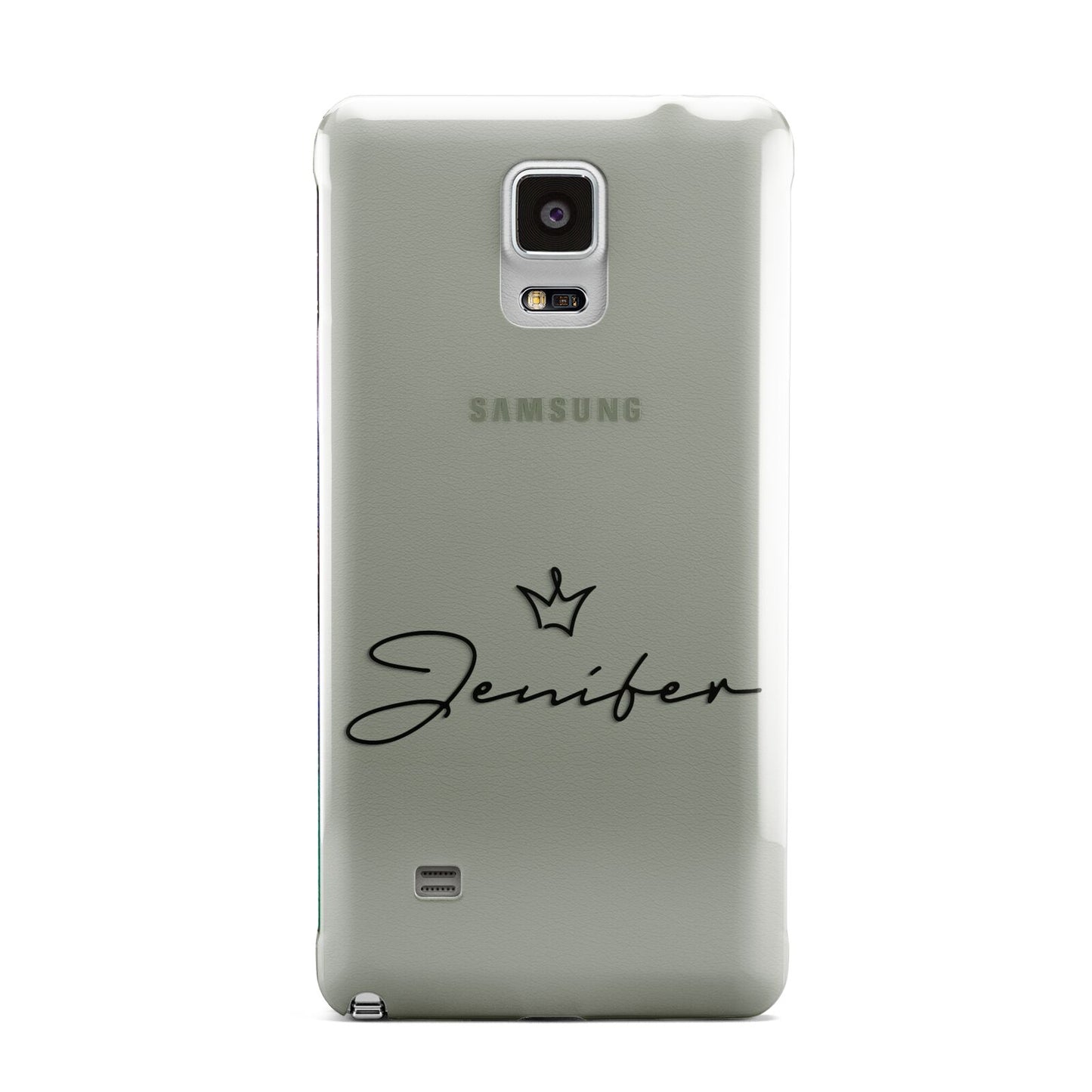 Personalised Black Text Transparent Samsung Galaxy Note 4 Case