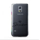 Personalised Black Text Transparent Samsung Galaxy S5 Mini Case