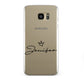 Personalised Black Text Transparent Samsung Galaxy S7 Edge Case