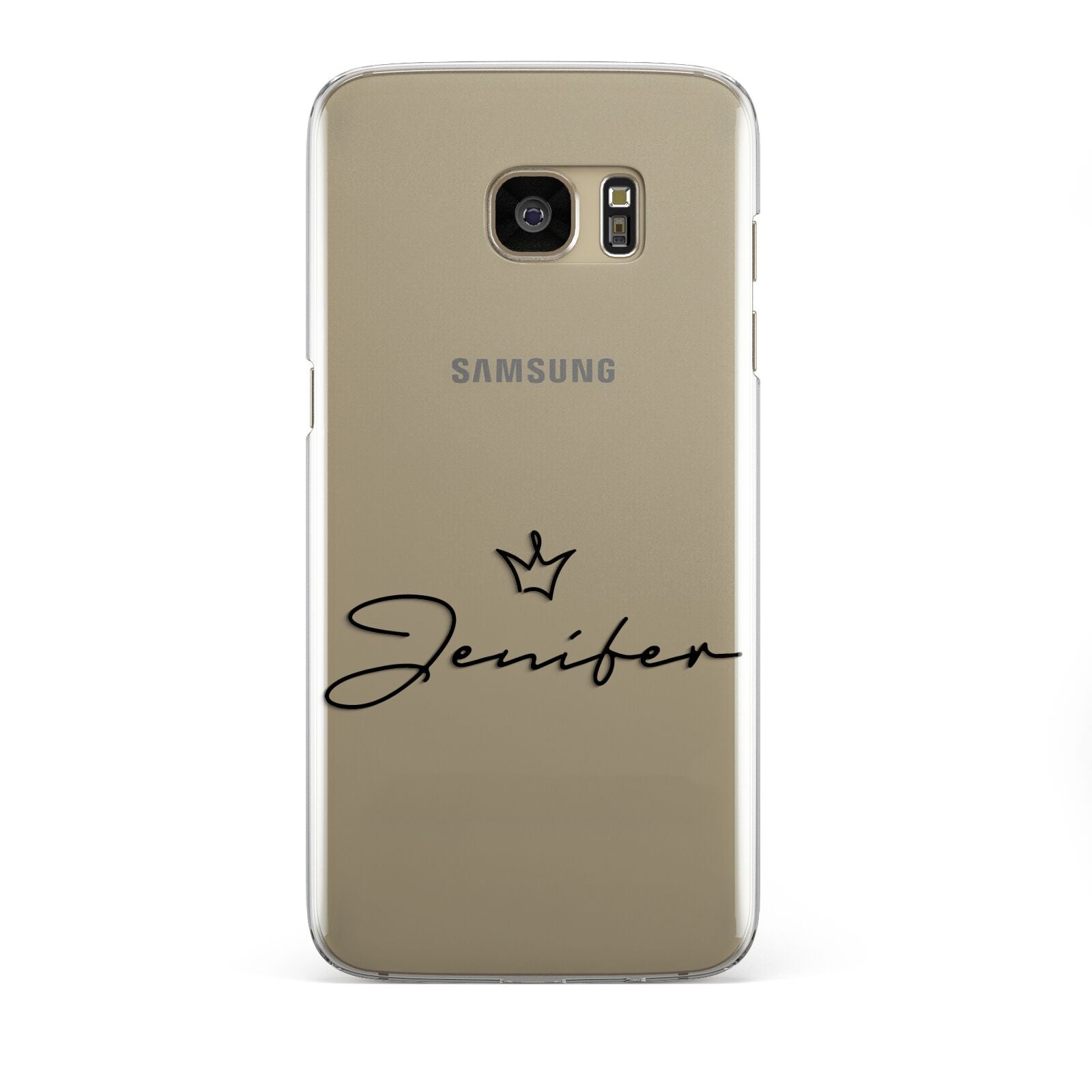 Personalised Black Text Transparent Samsung Galaxy S7 Edge Case