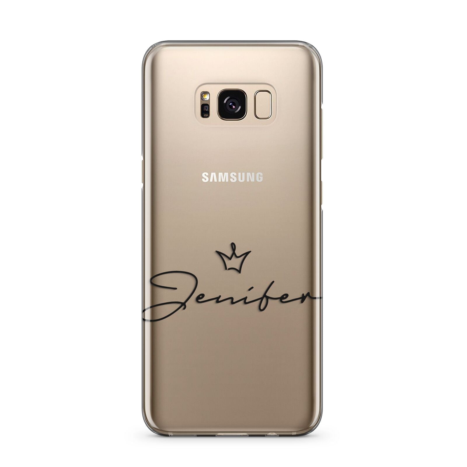 Personalised Black Text Transparent Samsung Galaxy S8 Plus Case