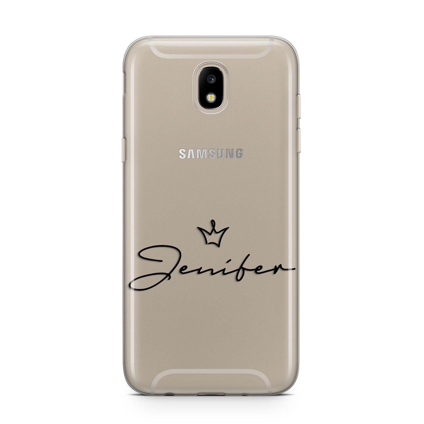 Personalised Black Text Transparent Samsung J5 2017 Case