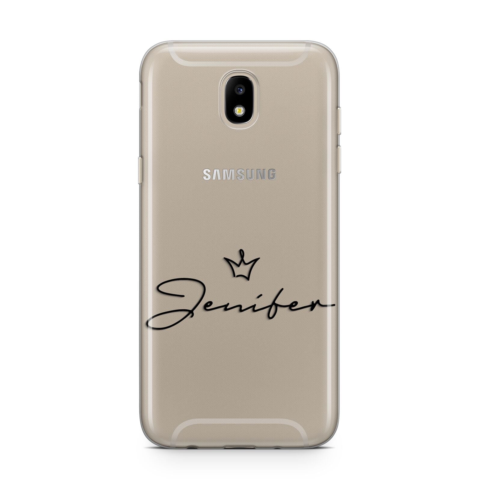 Personalised Black Text Transparent Samsung J5 2017 Case