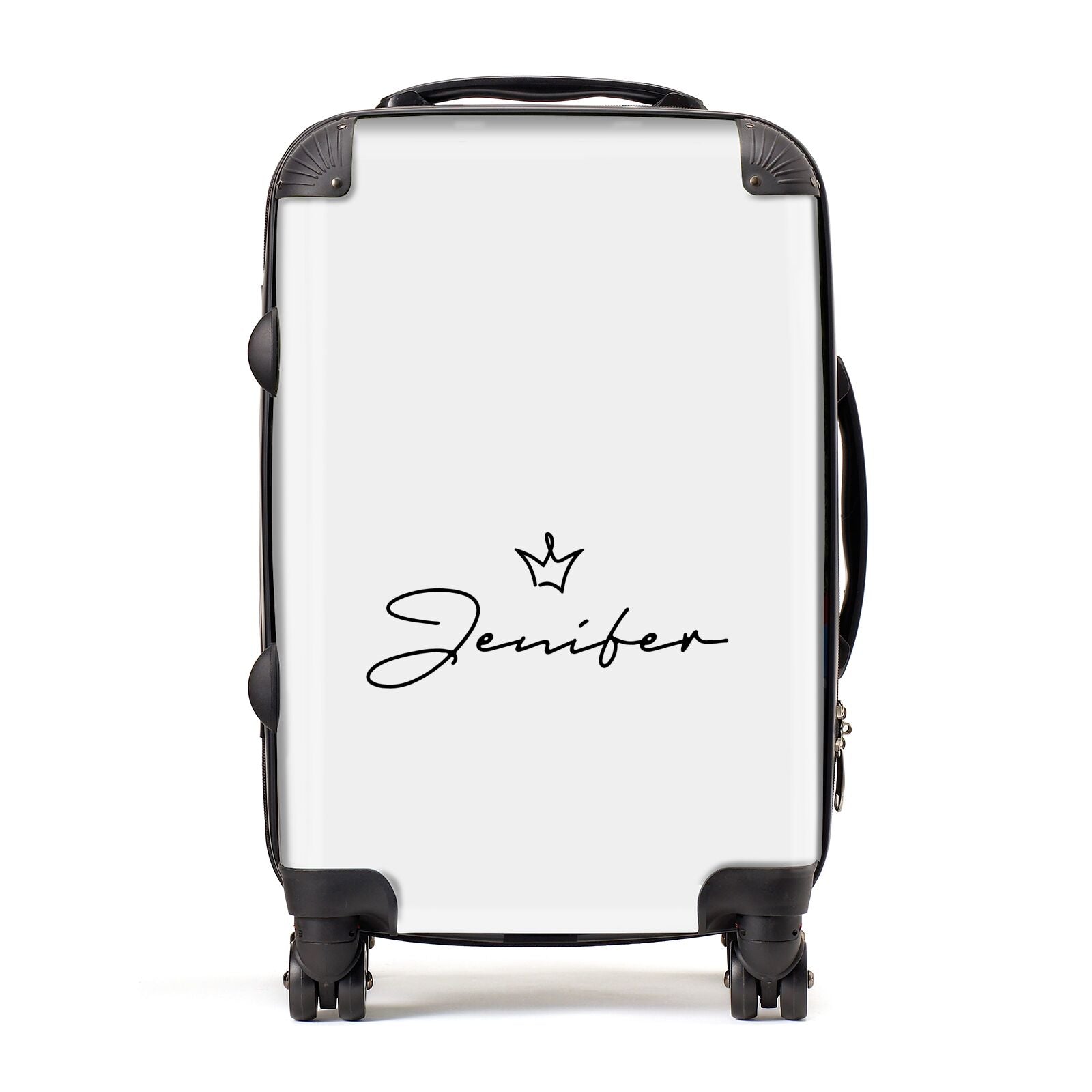 Personalised Black Text Transparent Suitcase