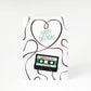 Personalised Black and Green Mixtape A5 Greetings Card