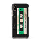 Personalised Black and Green Mixtape Apple iPhone Xs Max Impact Case Black Edge on Gold Phone