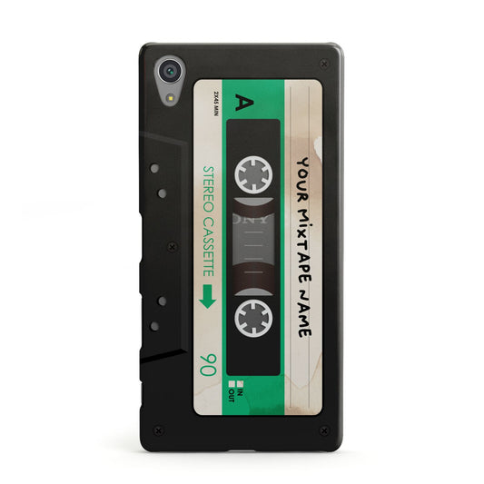 Personalised Black and Green Mixtape Sony Xperia Case