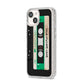 Personalised Black and Green Mixtape iPhone 14 Glitter Tough Case Starlight Angled Image