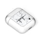 Personalised Black and White Marble with Handwriting Text AirPods Case Laid Flat