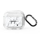 Personalised Black and White Marble with Handwriting Text AirPods Glitter Case 3rd Gen