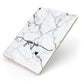 Personalised Black and White Marble with Handwriting Text Apple iPad Case on Gold iPad Side View