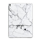 Personalised Black and White Marble with Handwriting Text Apple iPad Grey Case