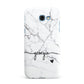 Personalised Black and White Marble with Handwriting Text Samsung Galaxy A7 2017 Case