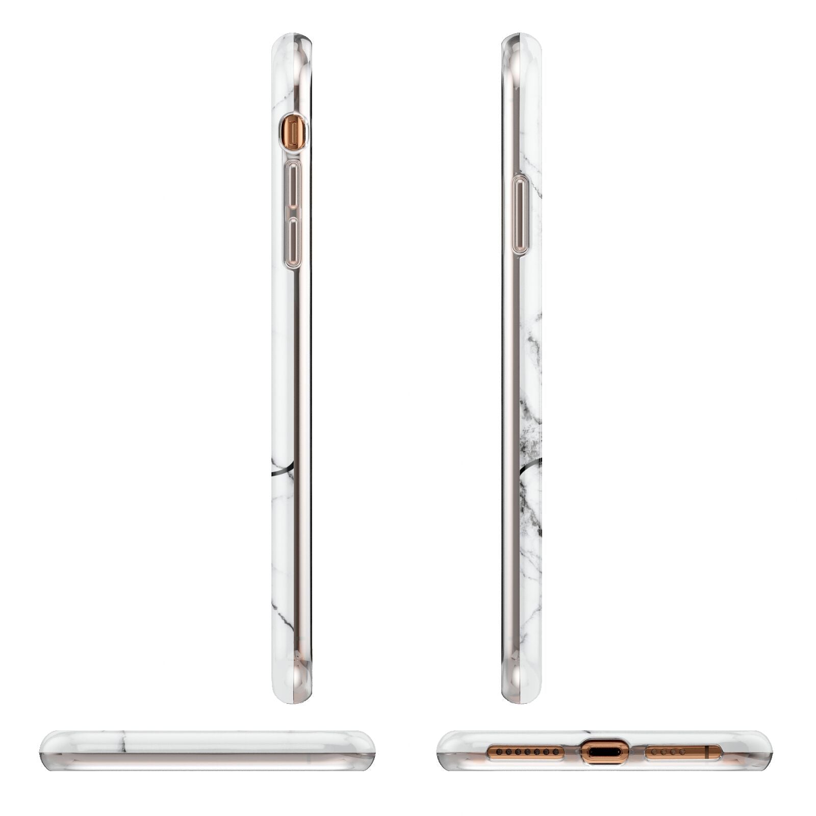 Personalised Black and White Marble with Handwriting Text iPhone 11 Pro Max 3D Tough Case Angle Images