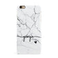 Personalised Black and White Marble with Handwriting Text iPhone 6 Plus 3D Snap Case on Gold Phone
