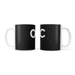 Personalised Black with Initials 10oz Mug Alternative Image 3