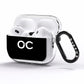 Personalised Black with Initials AirPods Pro Clear Case Side Image