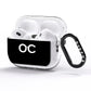 Personalised Black with Initials AirPods Pro Glitter Case Side Image