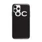 Personalised Black with Initials Apple iPhone 11 Pro Max in Silver with Bumper Case